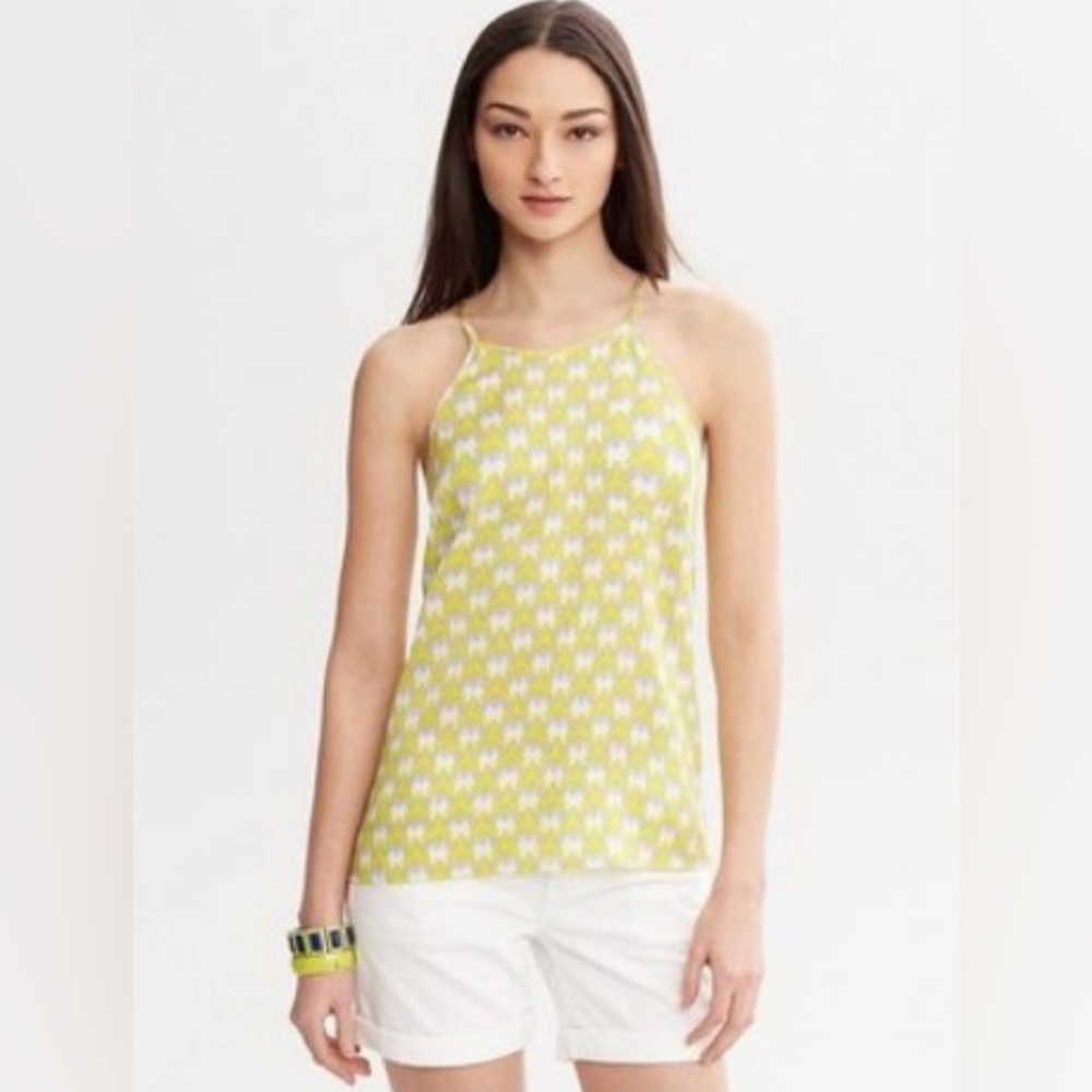 Banana Republic x Milly collection printed halter top